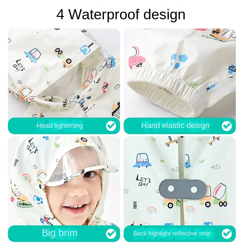 Новый детский дождевик для мальчиков пончо детского сада водонепроницаемая