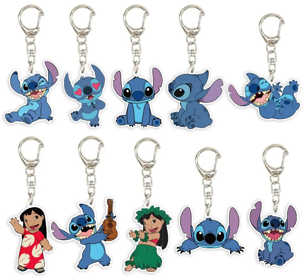 10 шт. брелки Lilo & Stitch для детей товары дня рождения подарочные наполнители сумок