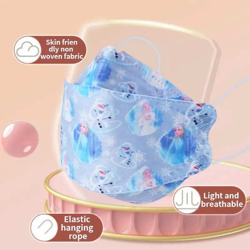 Детская сертифицированная лицевая маска Disney FFP2 KN95 дышащая с замороженным