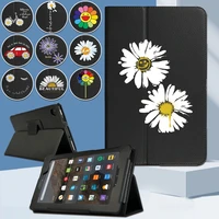 tablet protective case for fire 75th7th9th genhd 86th7th8thhd 105th7th9th pu leather daisy series bracket cover