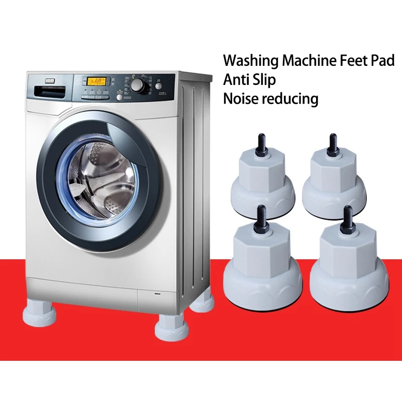

4PC Universal Washing Machine Feet Pad Shockproof Anti-Slip Base Bracket Suitable For Haier Midea Drum Washing Machine