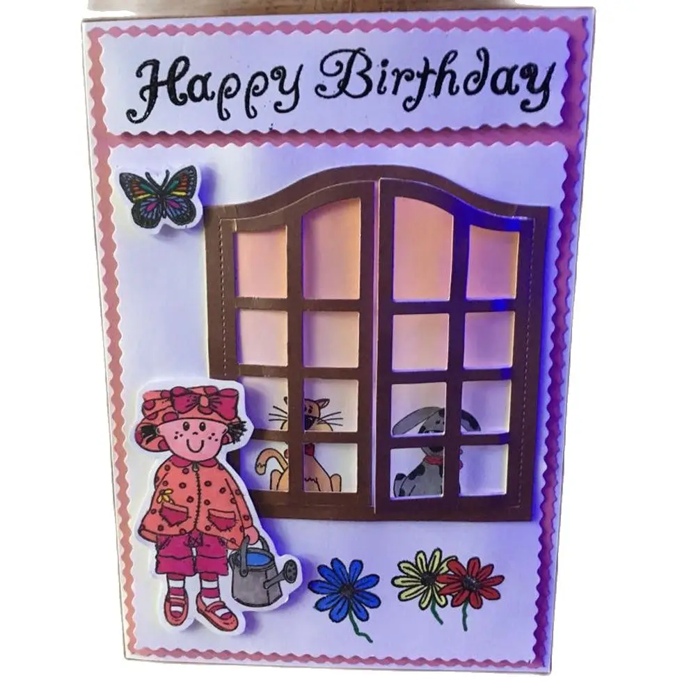 

Дверь и Окно Фон Сделай Сам Скрапбукинг Фотоальбом Металлическая резка штампованная бумажная карточка декоративные ремесла тиснение высе...