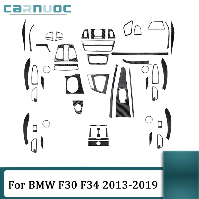 Черные наклейки из углеродного волокна для BMW F30 F34 2013 2014 2015 2016 2017 2018 2019