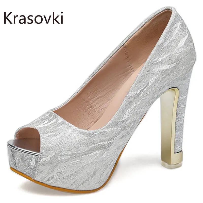 

Krasovki 12cm Silk PU Synthetic Platform Wedge Nightclub Fashion Summer Women Ladies Gothic Punk Gladiator Sandle Peep Toe Shoes