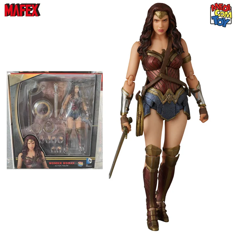 

100% Original MAFEX 024 Wonder Woman Batman vs Superman Dawn of Justice In Stock Anime Collection Figures Model Toys