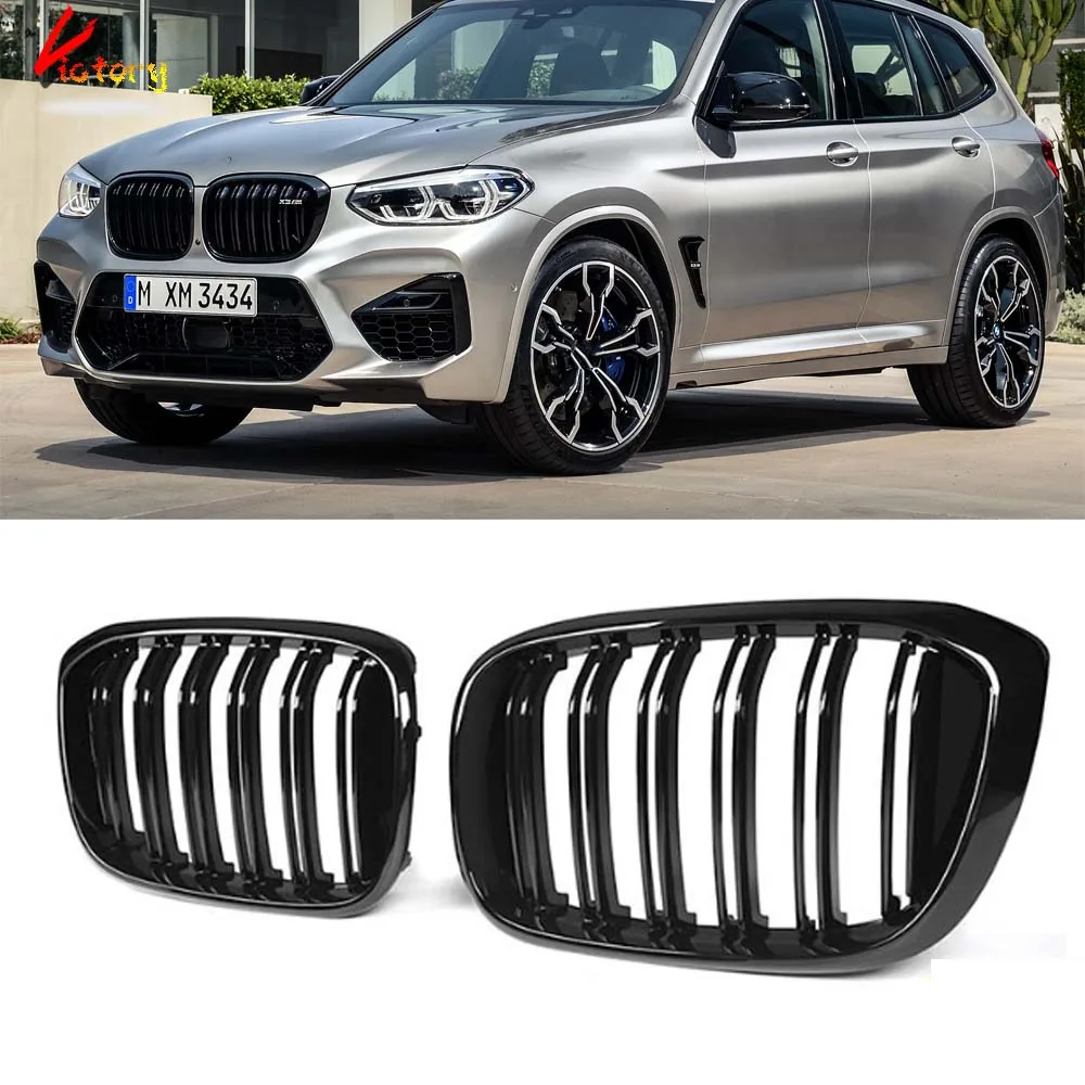 Глянцевая черная передняя решетка для BMW X3 X4 G01 G02 pre-LCI 2018-2021