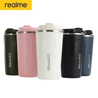 realme 380ml510ml double stainless steel 304 coffee mug car thermos mug leak_proof travel thermo cup thermosmug for gifts