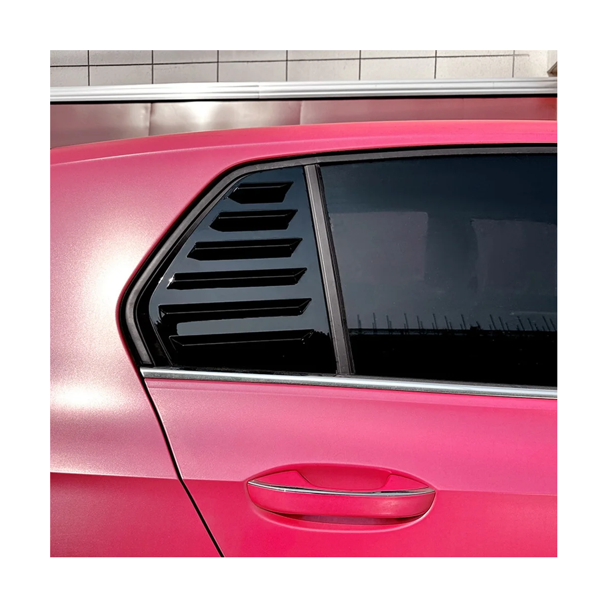

Боковое заднее окно автомобиля, затвор, боковое вентиляционное отверстие, декоративная отделка для 8 MK8 2020-2022 (черный)