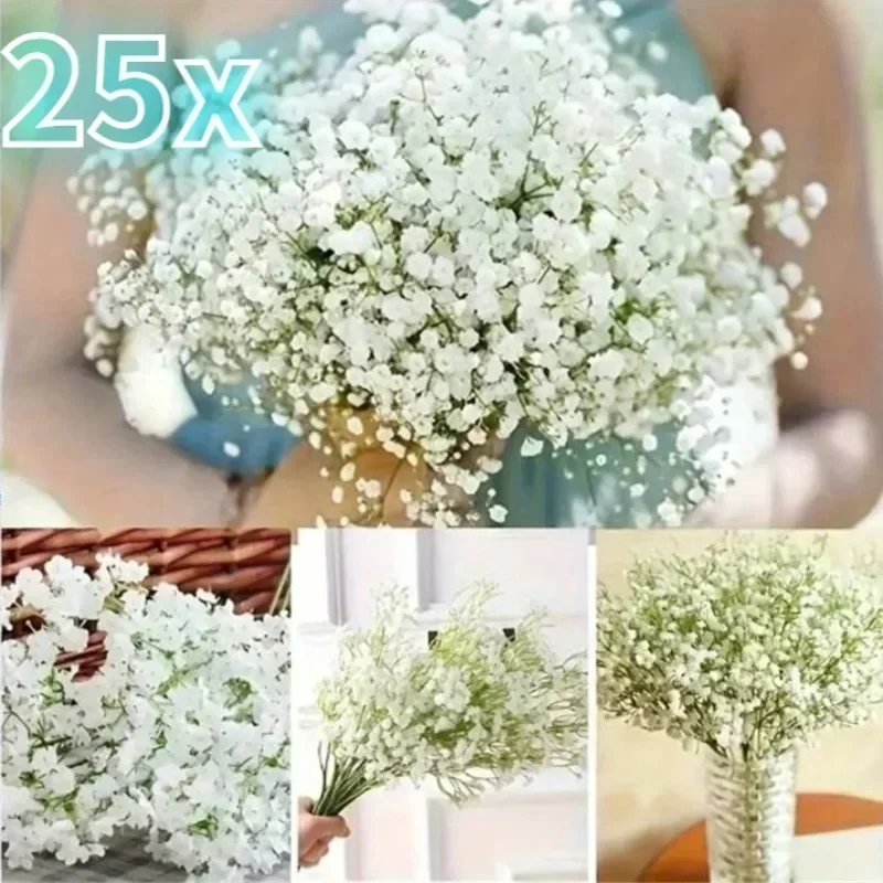 25/5 шт. Искусственные цветы Гипсофилы детские дышащие Цветочные букеты DIY