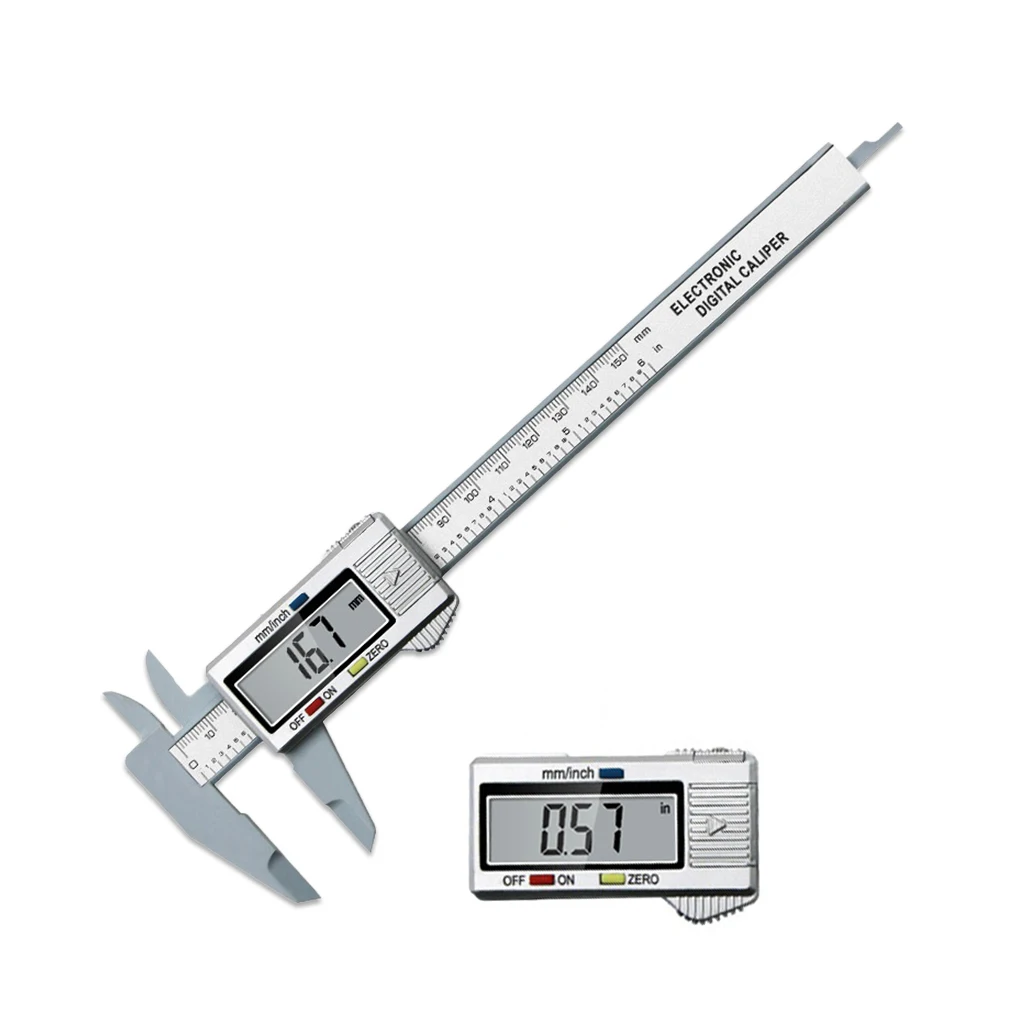 

Vernier Caliper LCD 0-150mm mm/inch Micrometer Household Length Depth Gauge Portable Ruler Battery Operated Type 1