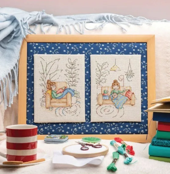 Набор для вышивки крестиком сделай сам крестом на диване (цена и размер