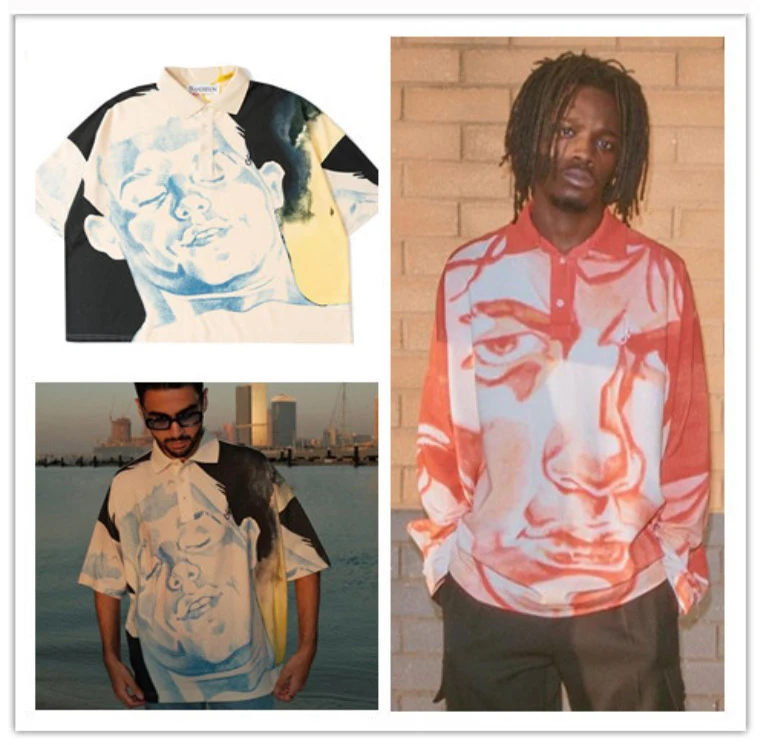 

Top Quality Jw Anderson Artist Anglada Character Illustration Print Men Women T Shirt Hip Hop High Street Oversize T-shirt