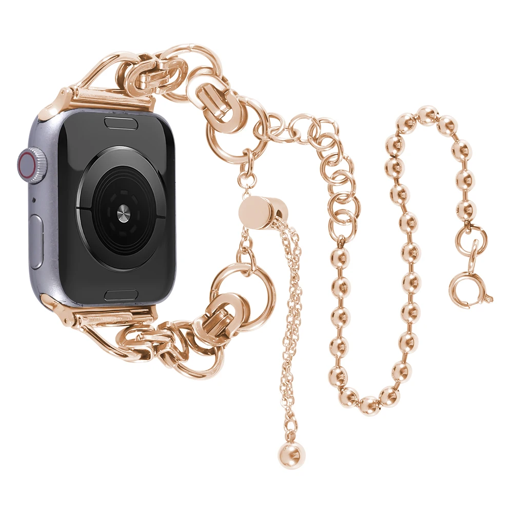 

Women Bracelet for Apple Watch Band 41mm 45mm Ladies Girls Metal Strap Jewelry Wristband for IWatch Series 2 3 Watchband Bling