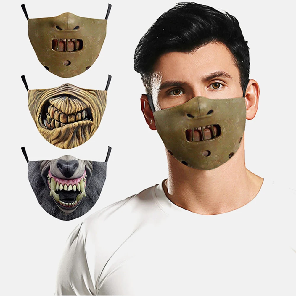 

HOT Movie Series Face-Protection Halloween Mouth Mask Gift Cospaly Women's Men Unisex Cycling Spots Breathable Adult Party Masks
