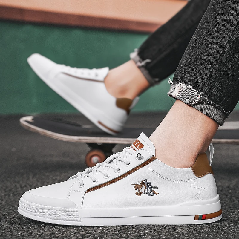 2022 Classic Genuine Leather Sneakers Men Flat Skateboard Shoes Comfortable Casual Men Shoes Superstar White Sport Shoes Men