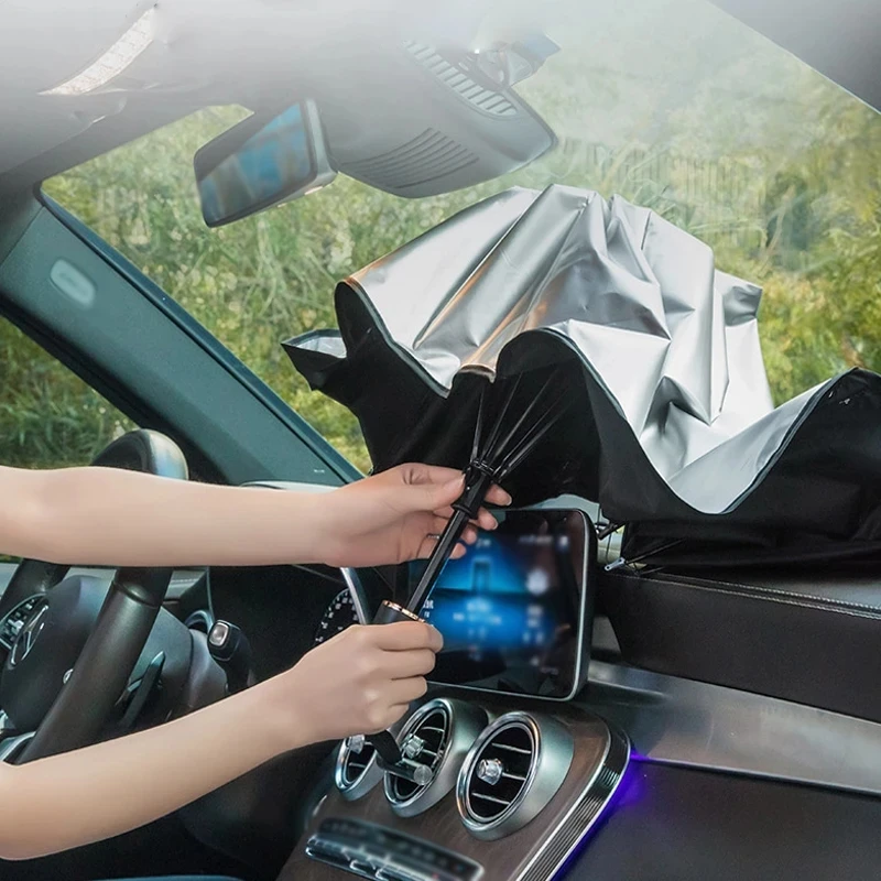 

Солнцезащитный козырек для автомобиля, защитные чехлы на переднее стекло автомобиля, защита от солнца, аксессуары для защиты интерьера