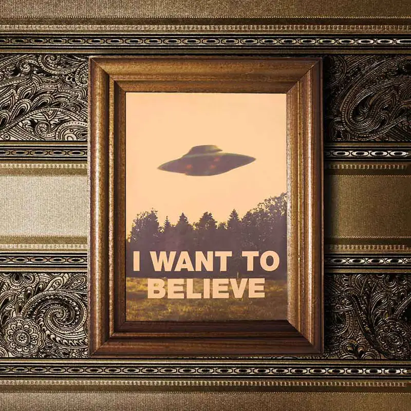 Наклейка на стену Я хочу верить |