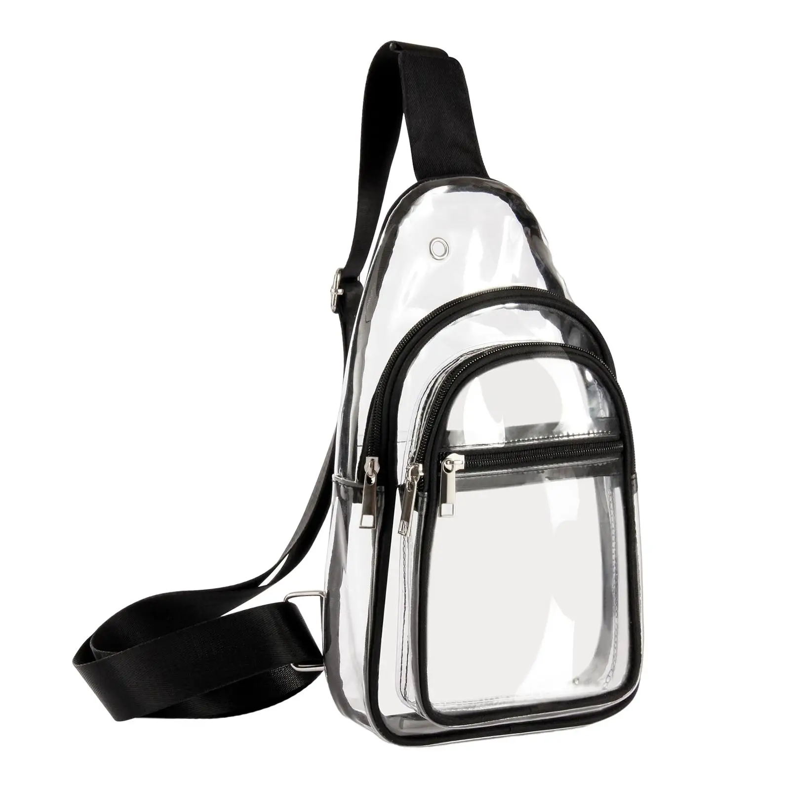 Chest Bags Waterproof Multipurpose Transparent Mini Backpack Clear Shoulder Bag for Walking Hiking Cycling Men Women images - 6
