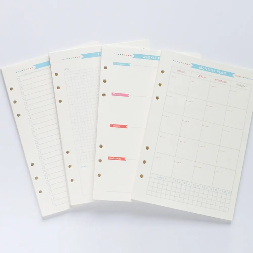 

Management Weekly Monthly Planner Refill Inner Pages To Do List Page A6 Loose Leaf Inside Paper Spiral Binder Paper