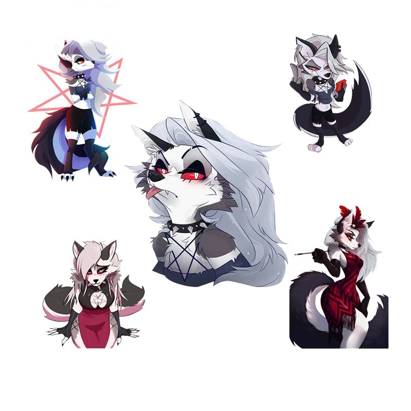 

Cartoon Anime Wall Stickers Helluva Loona Sticker Bedroom Decoration Wallpaper Waterproof Home Office Art Decals