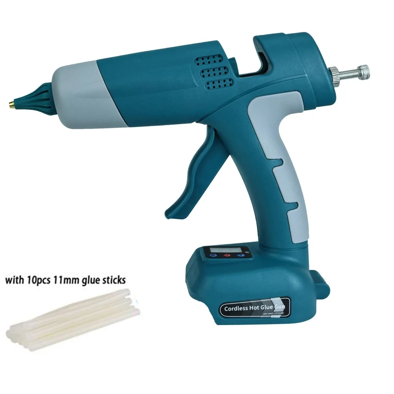 100 Вт горячий электрический клеевой пистолет для Makita 18 В литий-ионный аккумулятор с цифровым дисплеем клеевой пистолет с 10 клеевыми палочками бытовые инструменты «сделай сам»