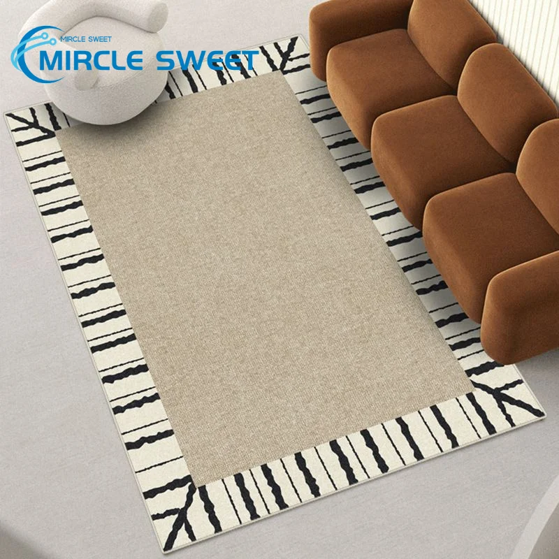 

MiRcle Sweet Soft French Style Carpet Living Room Advanced Light Luxury Print Simple Cream Style Home Mat Bedroom Carpet