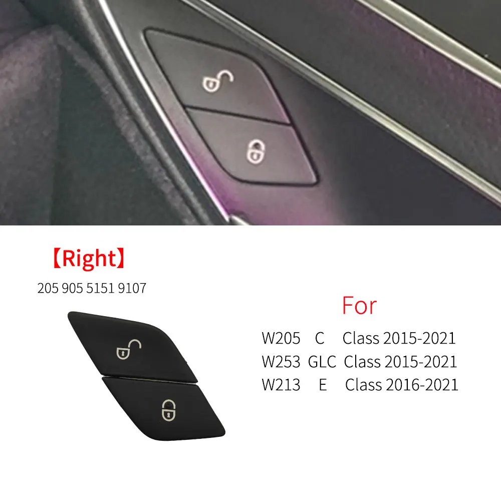 

Для Mercedes W205 W293 W253 W213 W447 внутренний центральный дверной замок разблокированный кнопочный чехол для Benz C EQC GLC E V Class