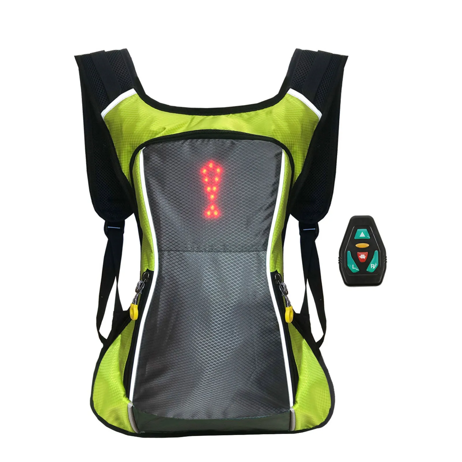 

LED Turn Signal Bike Pack Accessory LED Glowing Reflective Backpack Reflective Bag Pack For Outdoor Safety Night Bicycle Bike