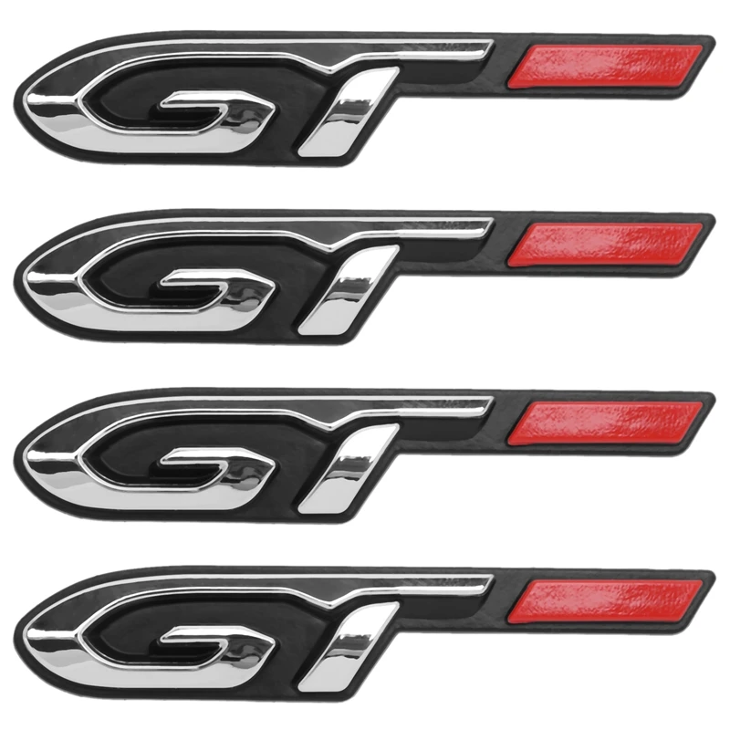 

4X Cool 3D Car Style Sticker Gt Design For Peugeot Fashion Car Door Sticker
