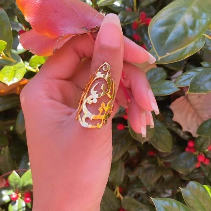 Пользовательские кольца с арабскими именами для женщин, персонализированные, золотого цвета, из нержавеющей стали, регулируемые, мужские кольца, исламские ювелирные изделия, подарок, Bague Femme on.