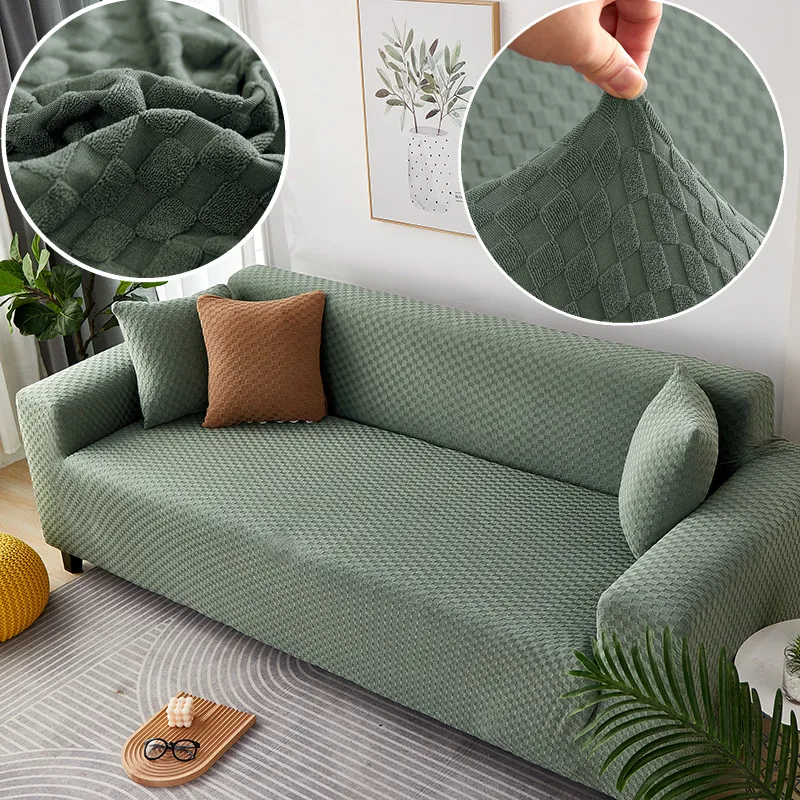 

Elastic Sofa Covers for Living Room Carved Design Velvet Sectional Corner L Sofa Cover Slipcovers Couch Cover Chair Protector