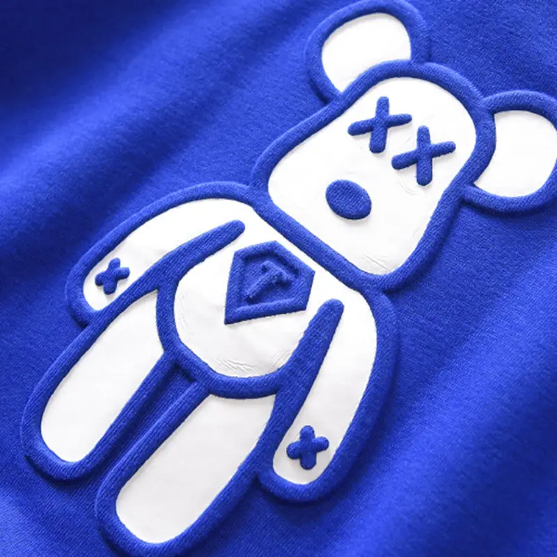 Boy's Hoody Spring and Autumn 2022 New Cartoon Western Style Children's Long Sleeve Bottoming Shirt