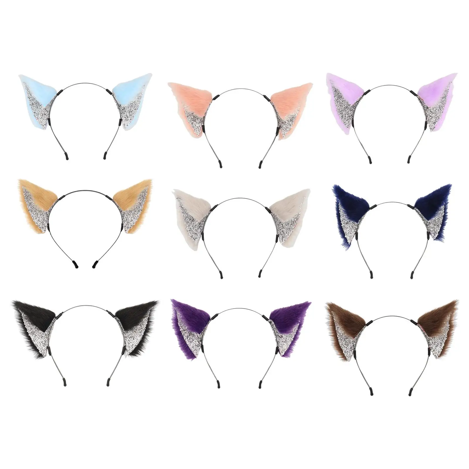 

Cat Ear Headband Hair Band Furry Cosplay for Holiday Halloween New Year