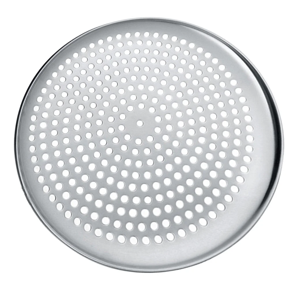

Pizza Pan Tray Baking Round Oven Steel Crisper Serving Platepans Perforated Bakeware Sheetset Cooking Stainless Piemetal