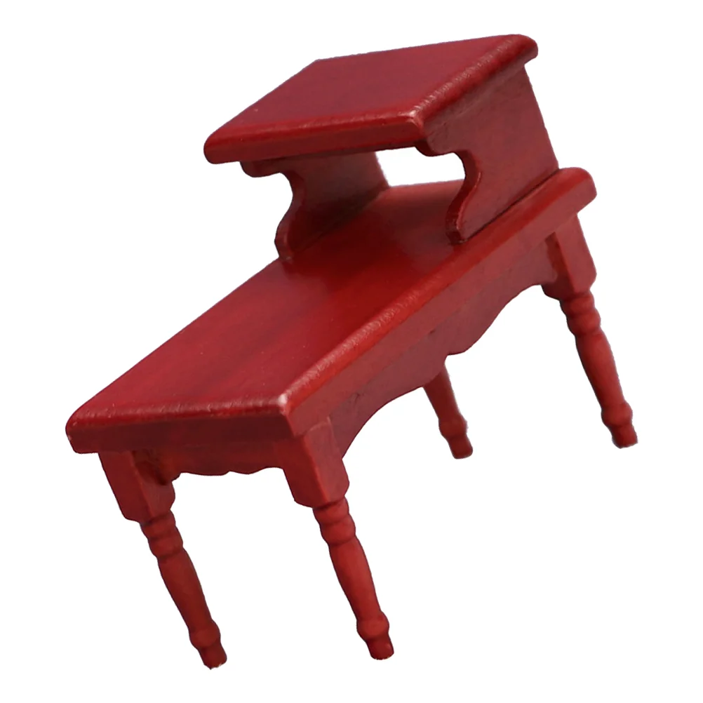 

Mini Furniture Model House Adornment Retro Miniature Accessories Tea Tables Wooden Desk Lovely