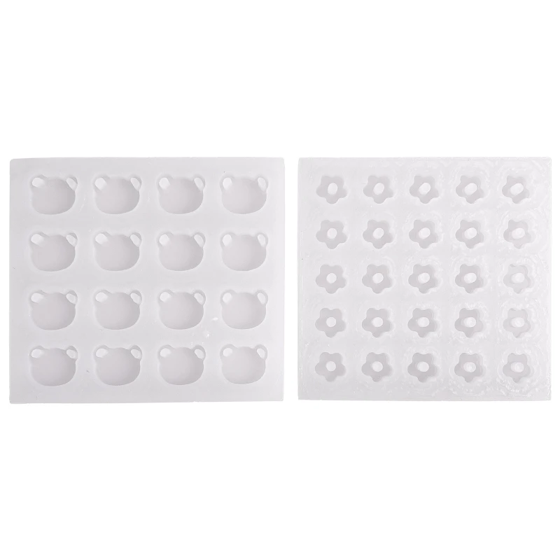 

Shiny Glossy Geometry Bear Flowers Silicone Epoxy Resin Mold DIY Keychain Pendant Jewelry for Bag Decorations Craft
