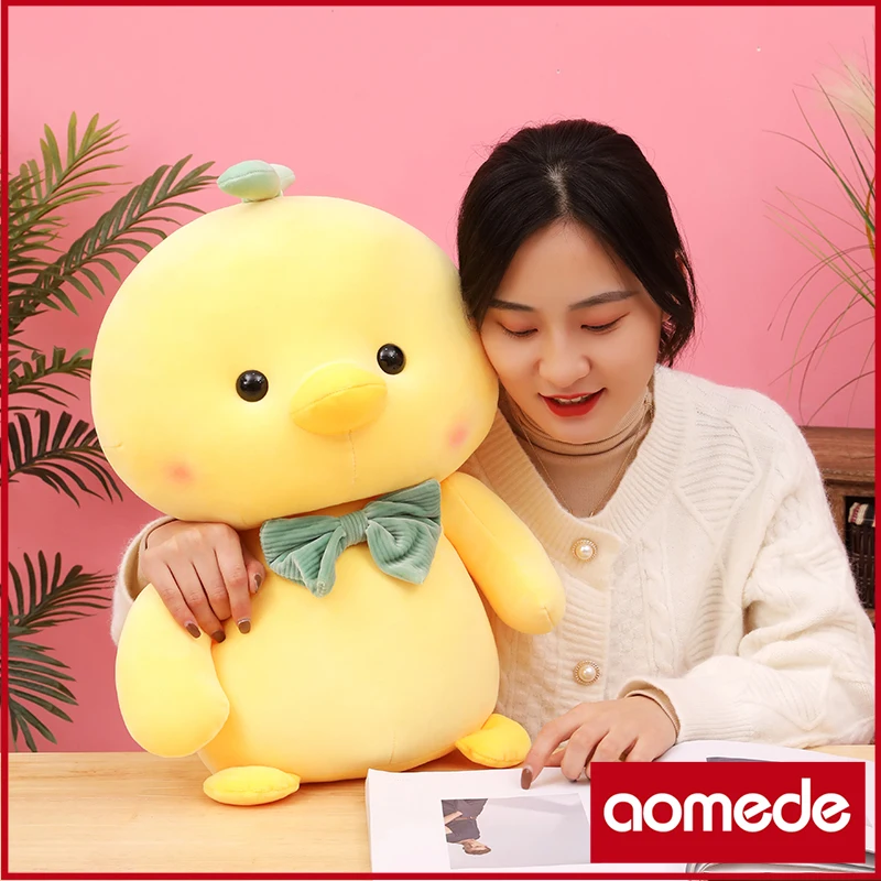 

30cm Cute Soft little yellow chicken Plush Toys Office Nap Pillow Home Comfort Cushion Child Decor Christmas Gift Cotton Doll