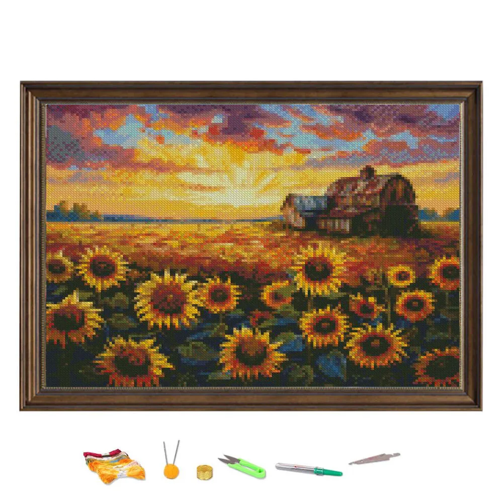 Набор для вышивки крестиком Морской Подсолнух творчества сделай сам количество