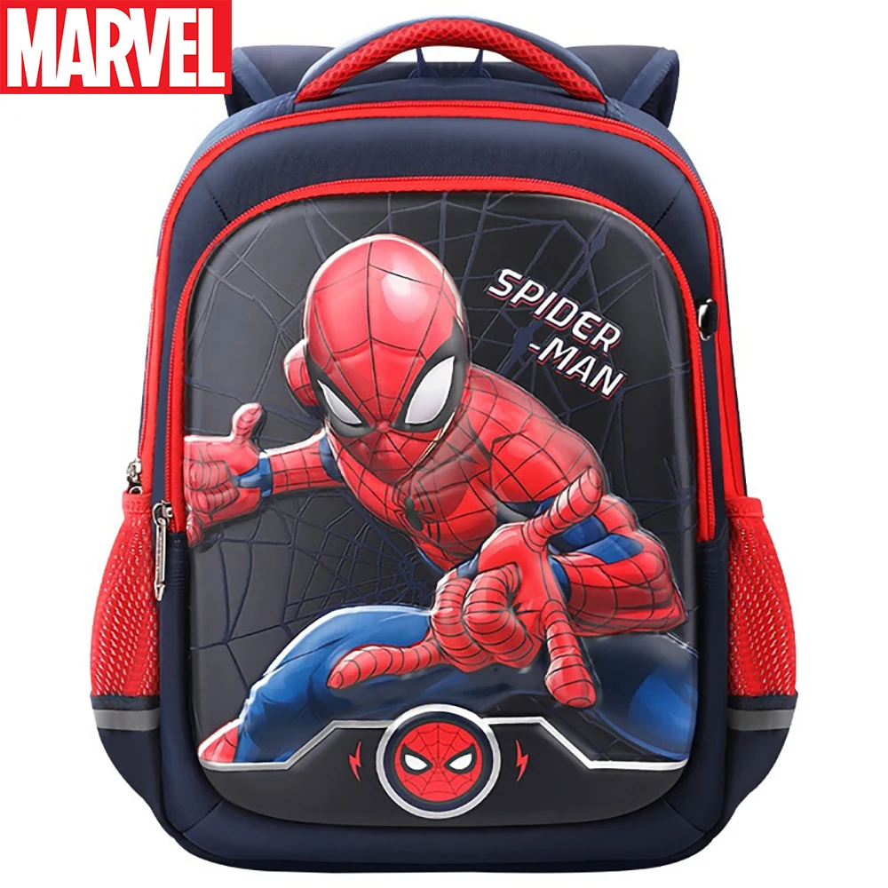 Детский школьный ранец Marvel «Железный человек», водонепроницаемый рюкзак для подростков с 3D рисунком, дышащий ранец для малышей