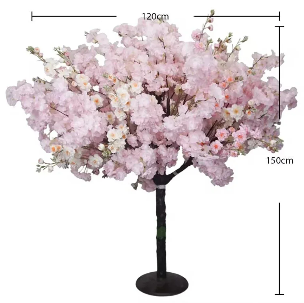 Искусственное дерево цветущей вишни розовый цветок Шелковый Свадебный