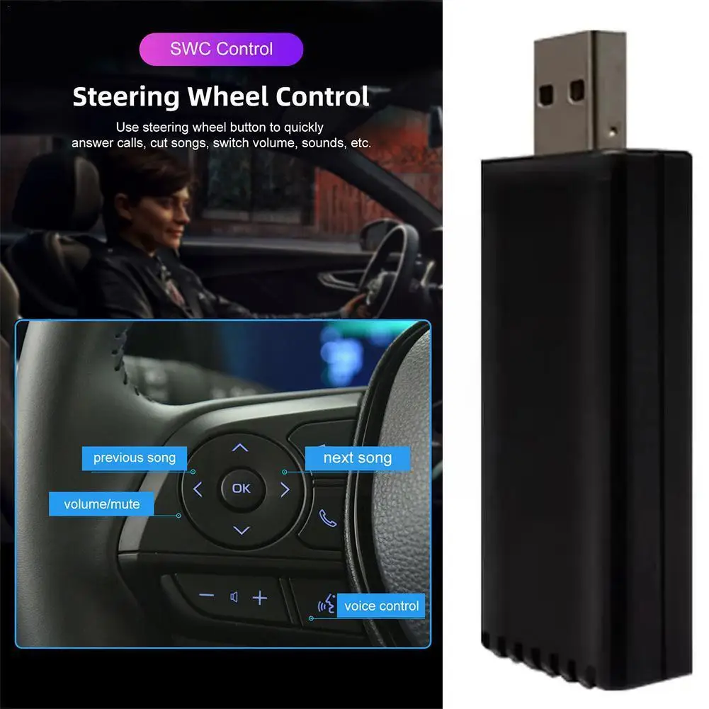 

2023 Новый беспроводной адаптер Smart Ai Box Plug Play Dongle и беспроводной Bluetooth-совместимый с автоматическим подключением D2X9