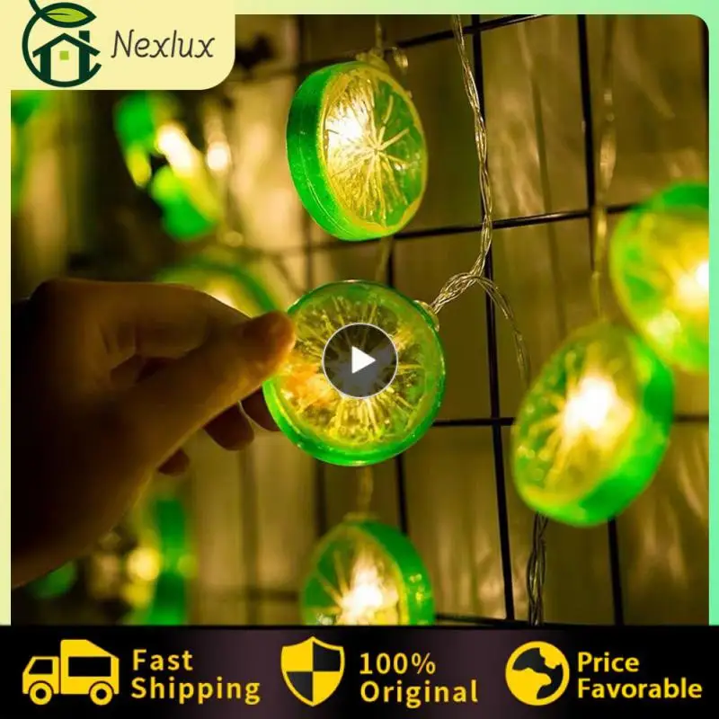 

5/8/10PCS LED Lemon Light String Battery Fruit Shape Summer Party Birthday Decoration Net Decor Background Wall Festive