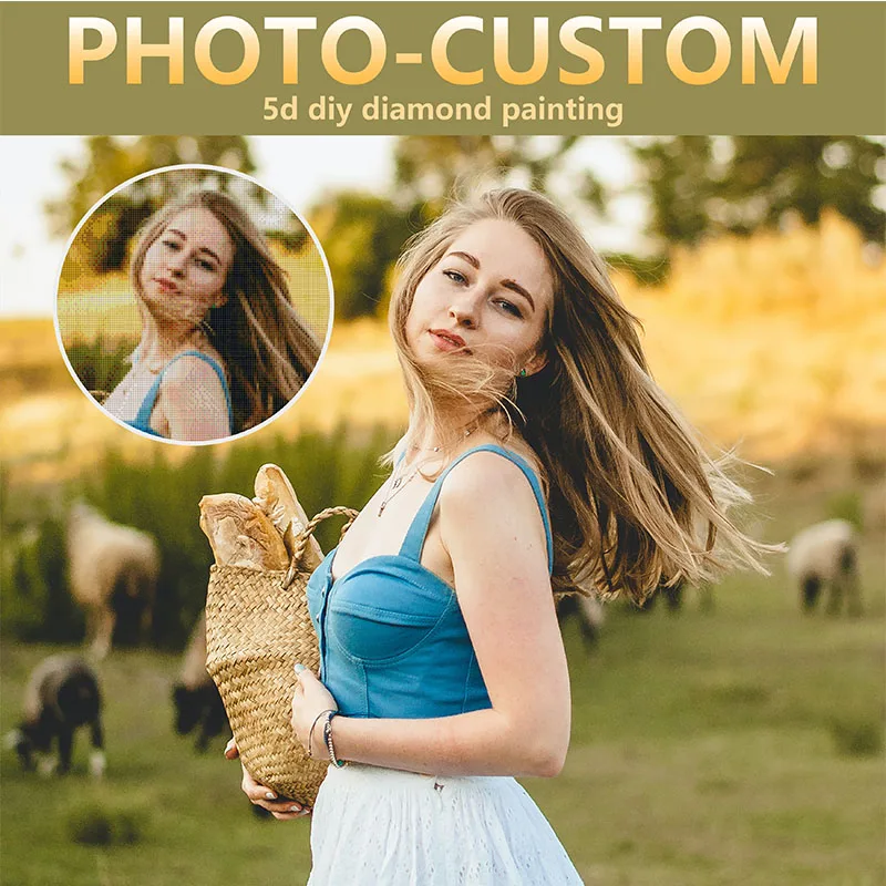 Алмазная дрель смола фото на заказ алмазная живопись 5D полноразмерная/круглая