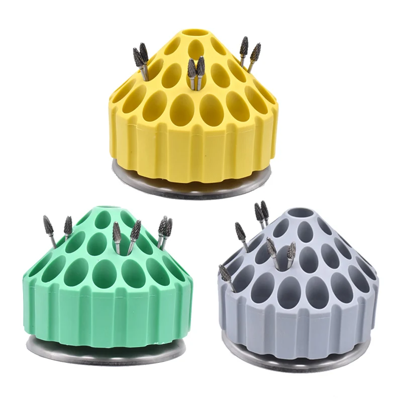 

1 шт. коробка для зубной шлифовальной головки вращающаяся на 360 градусов стойка для хранения наконечников в форме сот вращающиеся инструменты для стоматологии лаборатории