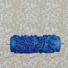 5-дюймовый синий резиновый ролик для украшения стен, ролик для рисования с листьями 002Y, фоторолик без ручки