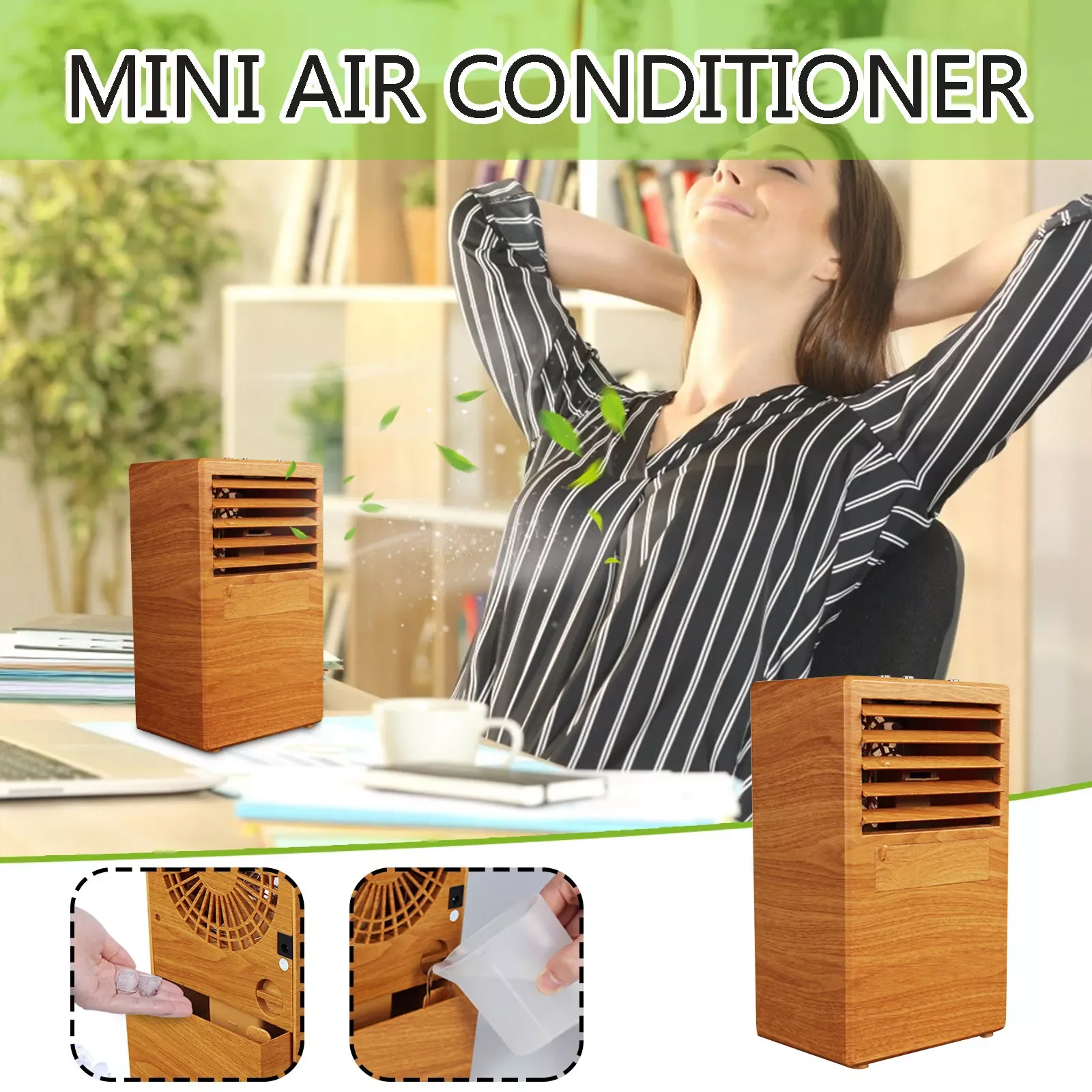 

NEW2023 Air Cooler Fan Mini Desktop Air Conditioner With Portable Usb Water Cooling Fan Humidifier Purifier Multifunction Summer