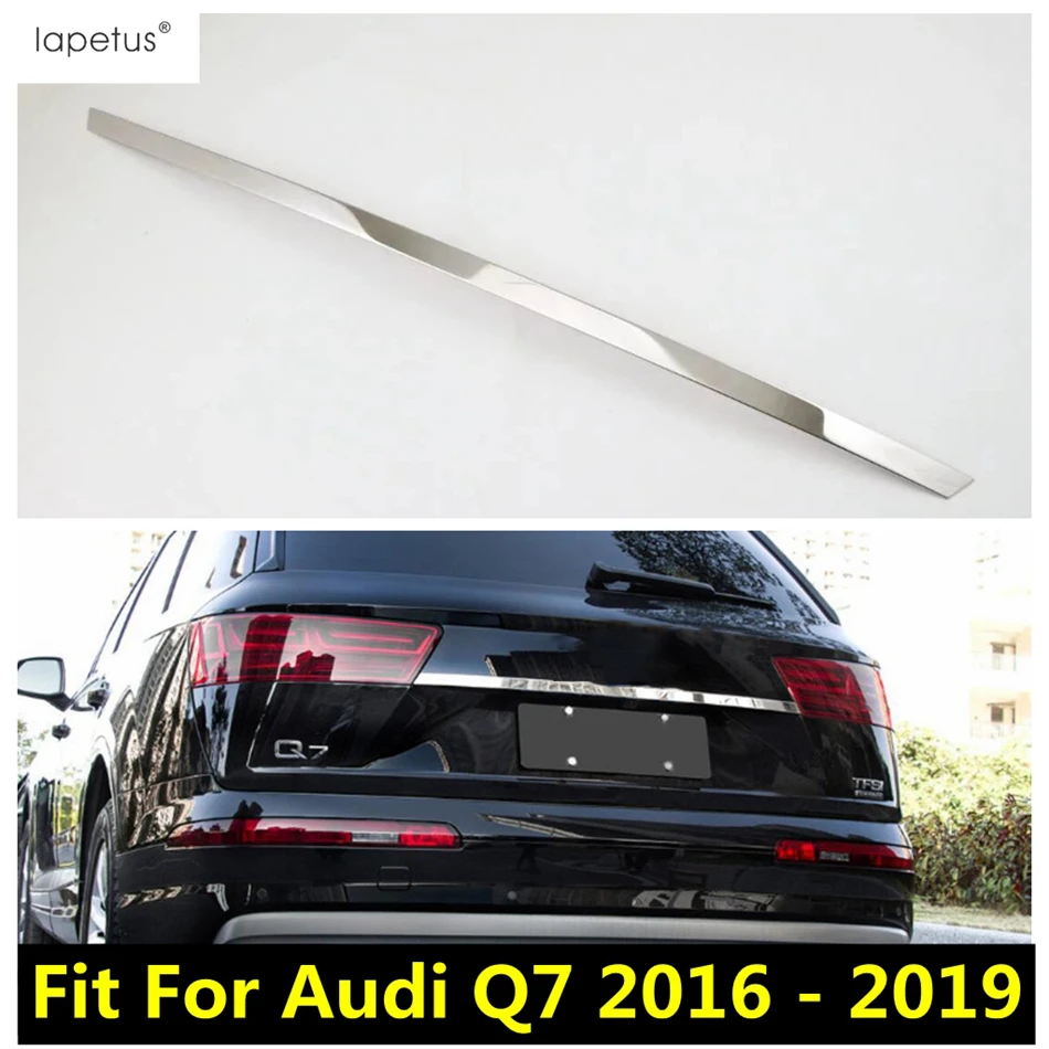 

Rear Tailgate Trunk Door Handle Protector Strip Molding Cover Trim For Audi Q7 2016 - 2019 Stainless Steel Accessories Exterior