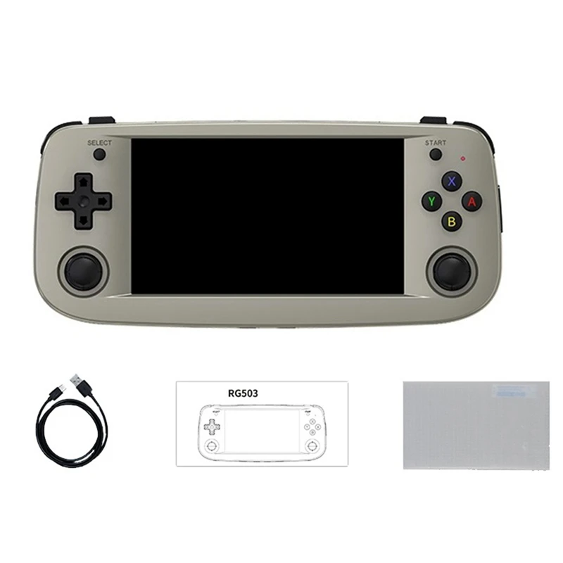 

RG503 Retro Game Console 16G+64G 20000 Games Handheld Video Player LINUX System Full View Screen WIFI (B)