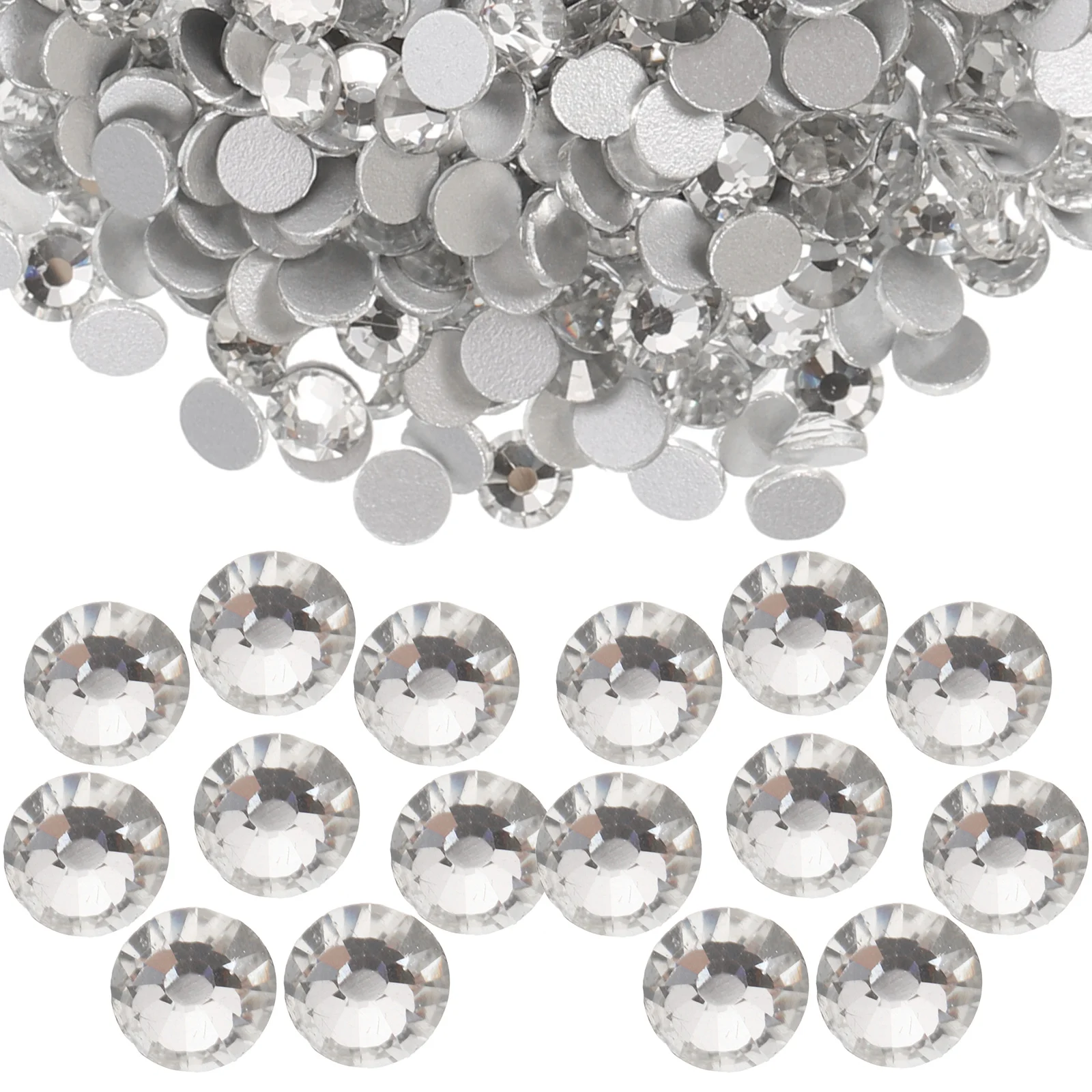 

Rhinestones Nail Rhinestone Flat Flatback Crystals Nails Sew Crystal Charms Crafts Round Stickers Gemstones Makeup Ornaments Ab