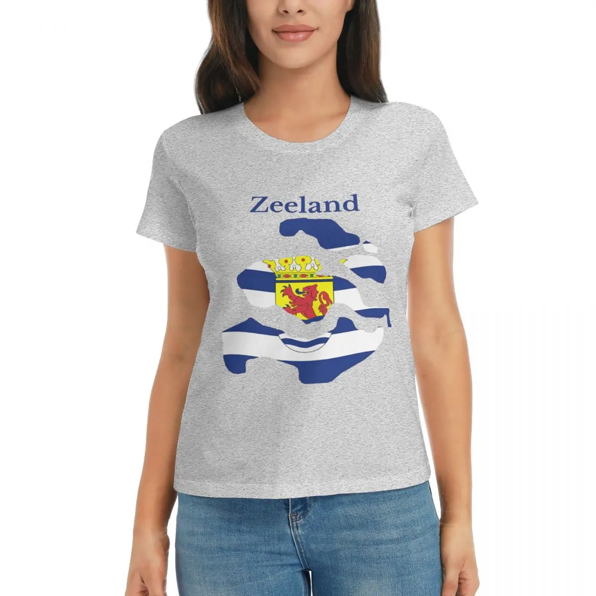 

Campaign Zeeland Province Map Flag Netherlands 282-2 Top tee Gray Graphic Vintage High grade Leisure Eur Size